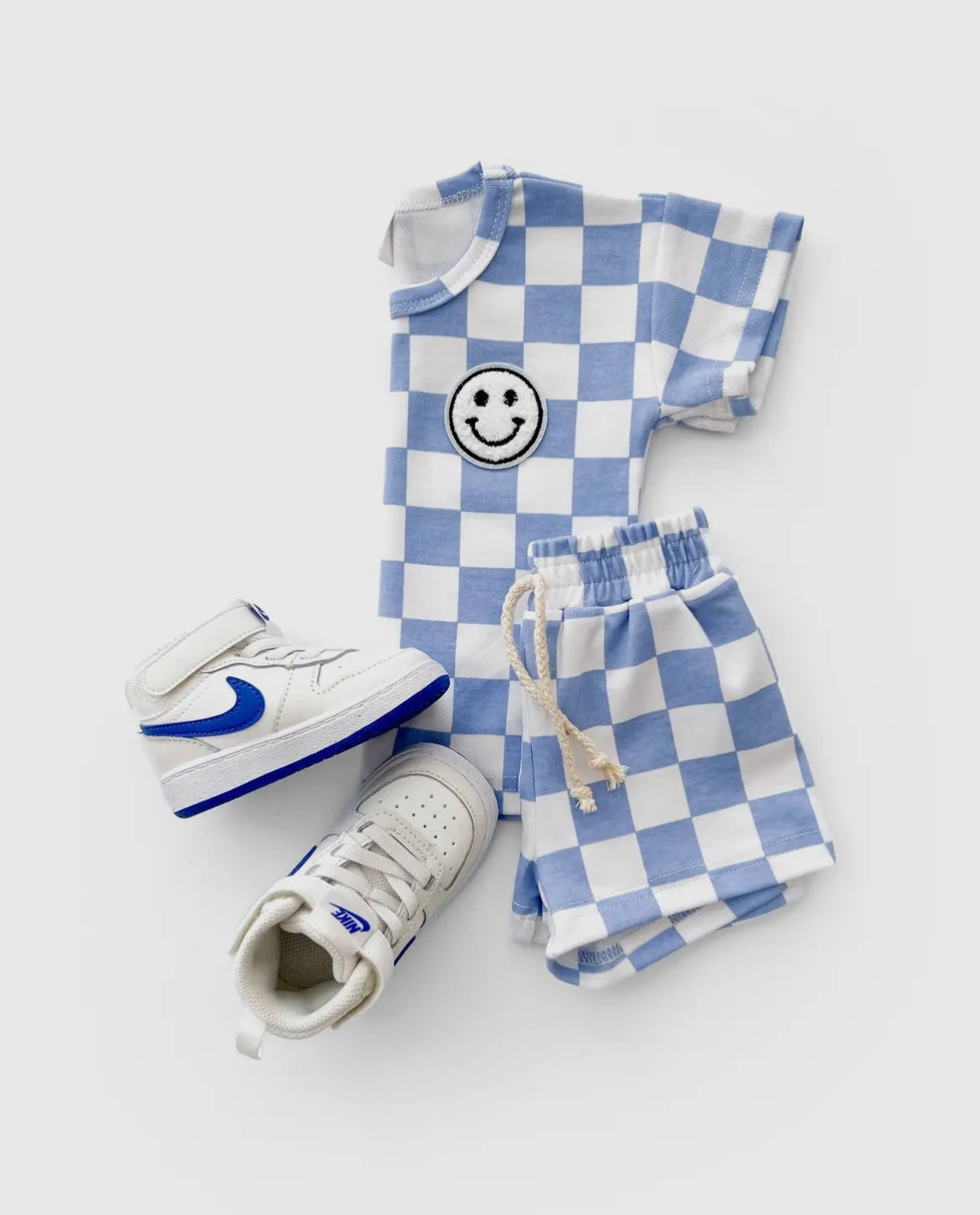 Blue Check Lounge Set