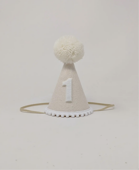 PREORDER– Linen & White Party Hat (This will say 2)