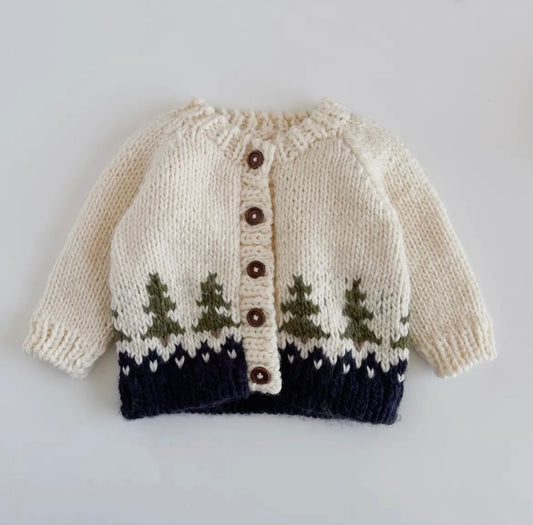 Navy Pines Knit Sweatee