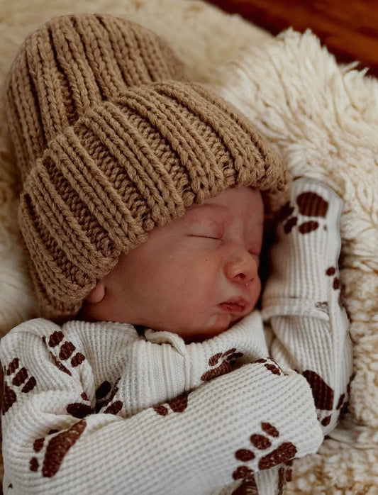 Chunky Knit Brown Hat